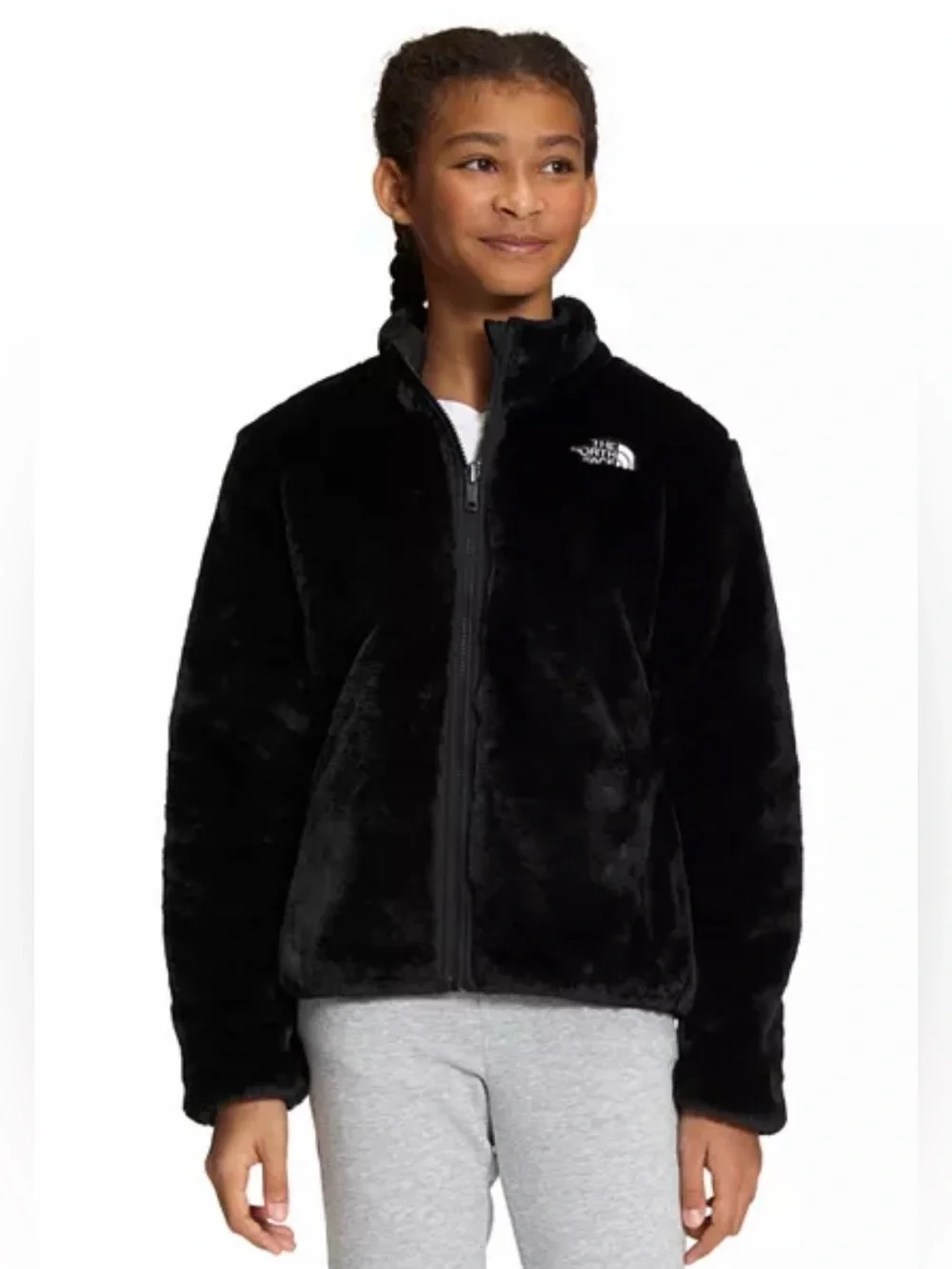 North Face Girls’ Reversible Mossbud Jacket in Black